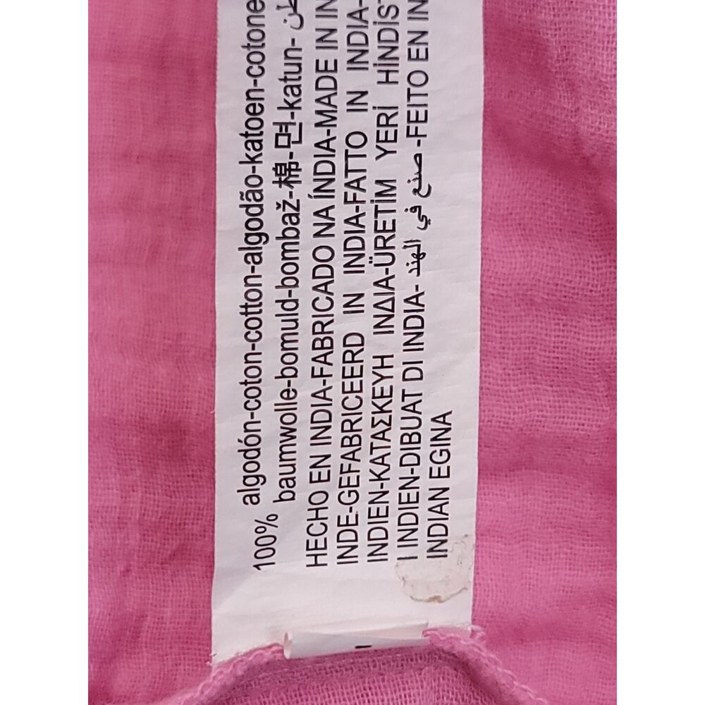 Zara Maxi Dress SZ XS Tiered Cotton Gauze Tie Strap Pink Euro Summer Bohemian - Picture 10 of 11